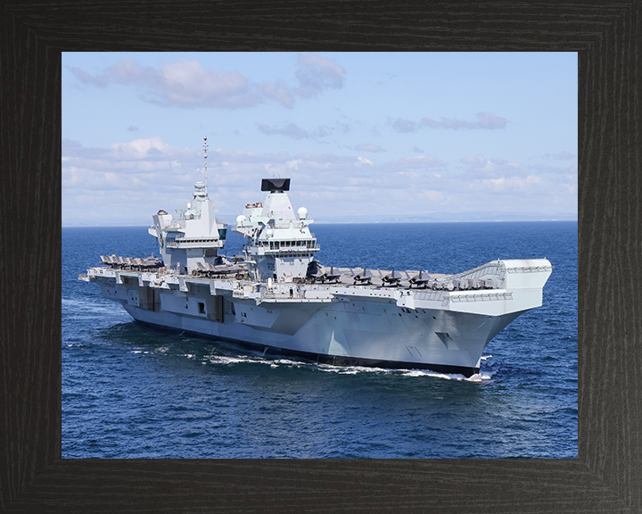 HMS Queen Elizabeth R08 Royal Navy Queen Elizabeth Class Aircraft Carrier Photo Print or Framed Print - Hampshire Prints