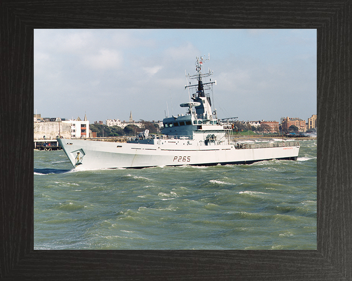 HMS Dumbarton Castle P265 Royal Navy Castle class patrol vessel Photo Print or Framed Print - Hampshire Prints