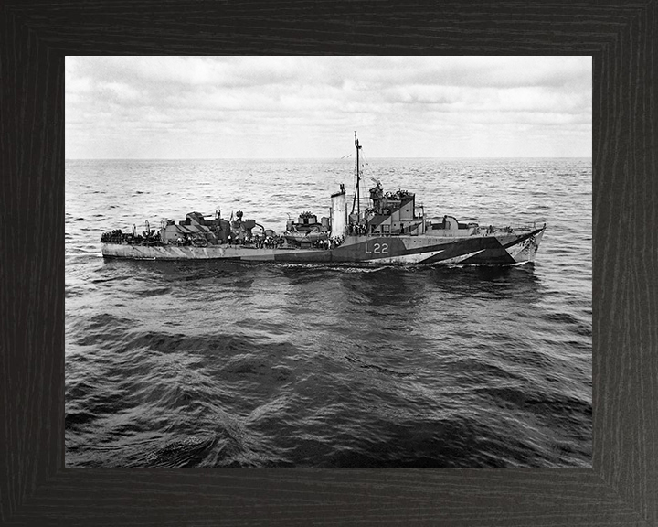 HMS Aldenham L22 Royal Navy Hunt class escort destroyer Photo Print or Framed Print - Hampshire Prints