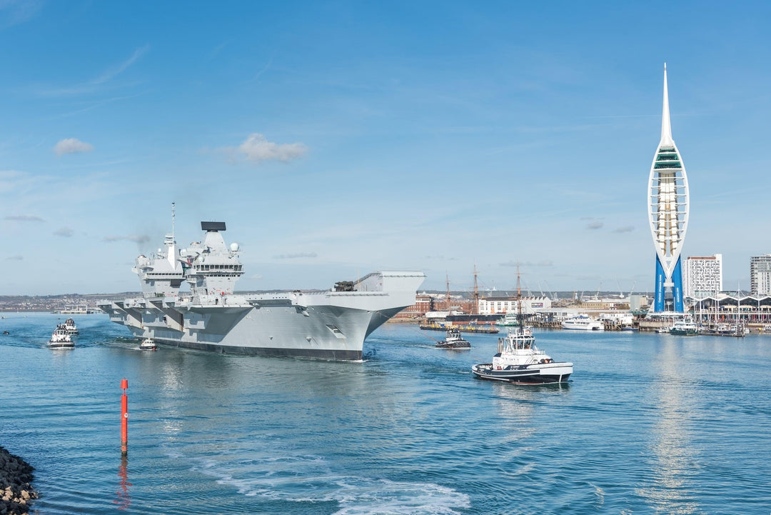 HMS Queen Elizabeth R08 Royal Navy Queen Elizabeth Class Aircraft Carrier Photo Print or Framed Print - Hampshire Prints