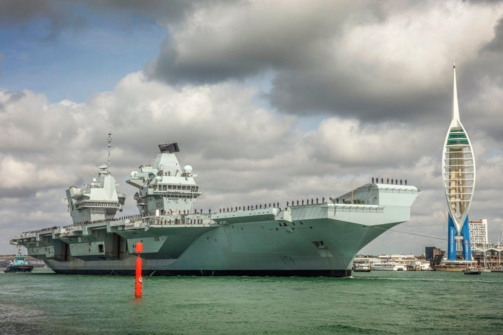 HMS Queen Elizabeth R08 Royal Navy Queen Elizabeth Class Aircraft Carrier Photo Print or Framed Print - Hampshire Prints