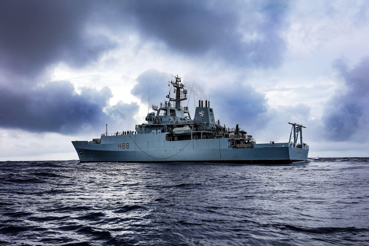 HMS Enterprise H88 Royal Navy hydrographic survey vessel Photo Print or Framed Print - Hampshire Prints