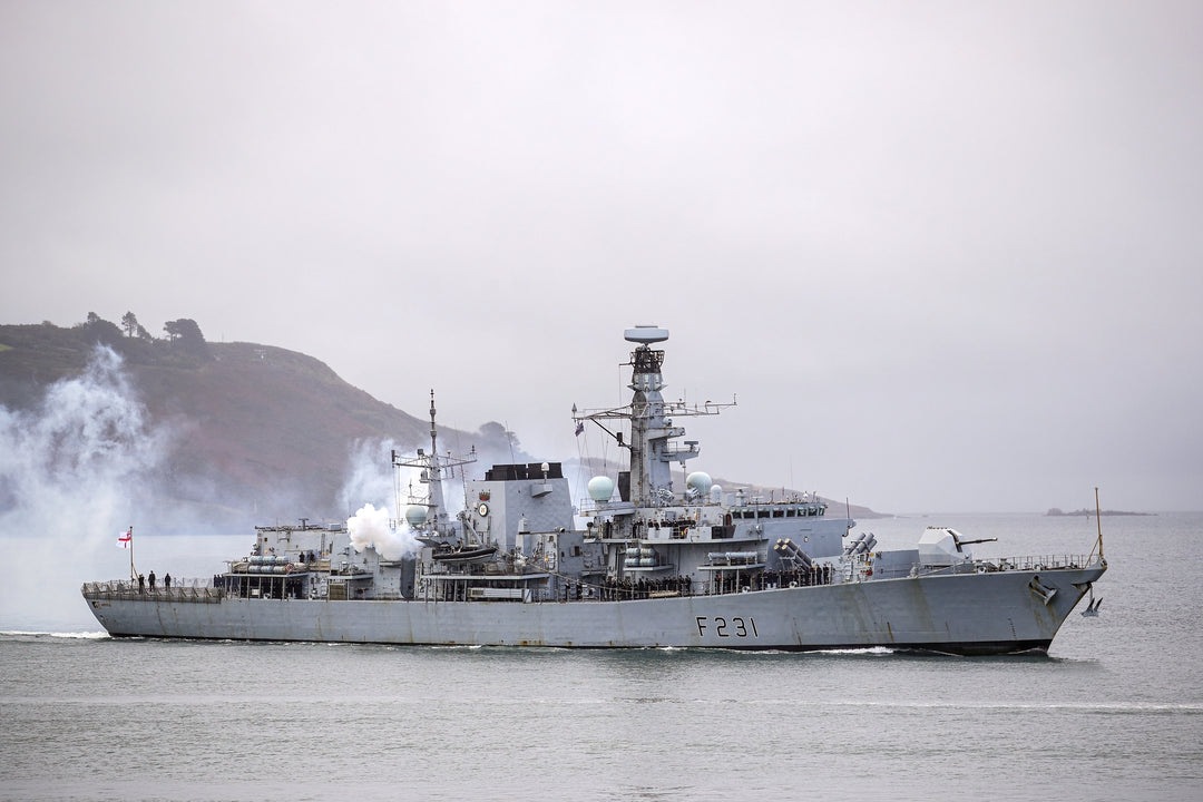 HMS Argyll F231 Royal Navy type 23 Frigate Photo Print or Framed Print - Hampshire Prints