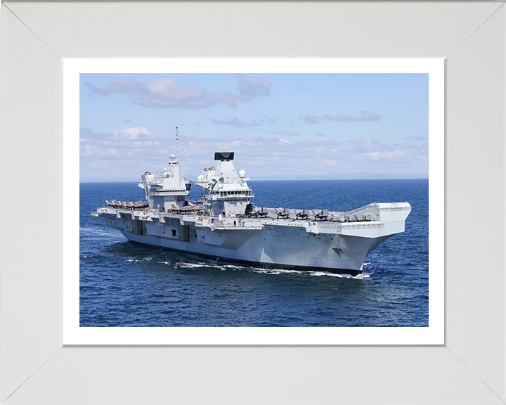 HMS Queen Elizabeth R08 Royal Navy Queen Elizabeth Class Aircraft Carrier Photo Print or Framed Print - Hampshire Prints