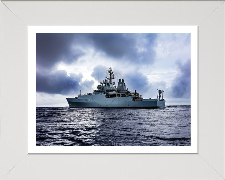 HMS Enterprise H88 Royal Navy hydrographic survey vessel Photo Print or Framed Print - Hampshire Prints