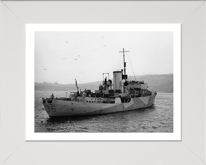 HMS Clematis K36 Royal Navy Flower class corvette Photo Print or Framed Print - Hampshire Prints