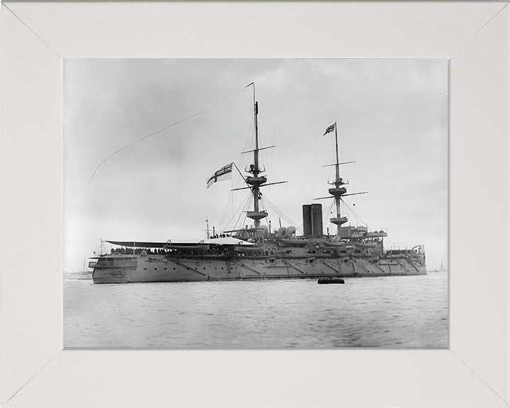 HMS Caesar Royal Navy Majestic class pre dreadnought battleship Photo Print or Framed Print - Hampshire Prints