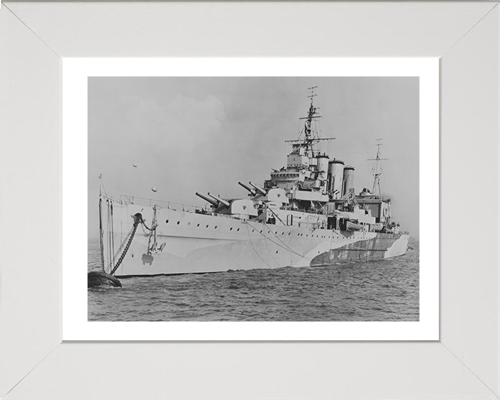 HMS Cumberland (57) Royal Navy County class heavy cruiser Photo Print or Framed Print - Hampshire Prints