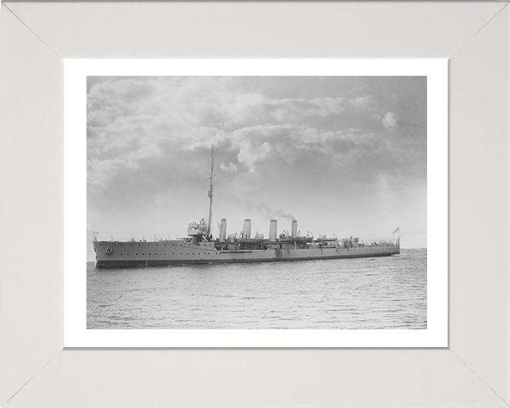 HMS Attentive (1904) Royal Navy Adventure class scout cruiser Photo Print or Framed Photo Print - Hampshire Prints
