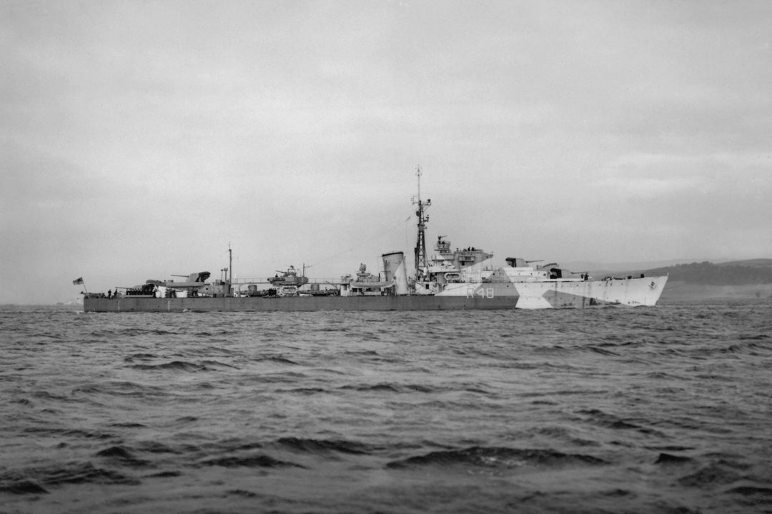 HMS Wrangler R48 Royal Navy W Class destroyer Photo Print or Framed Print - Hampshire Prints