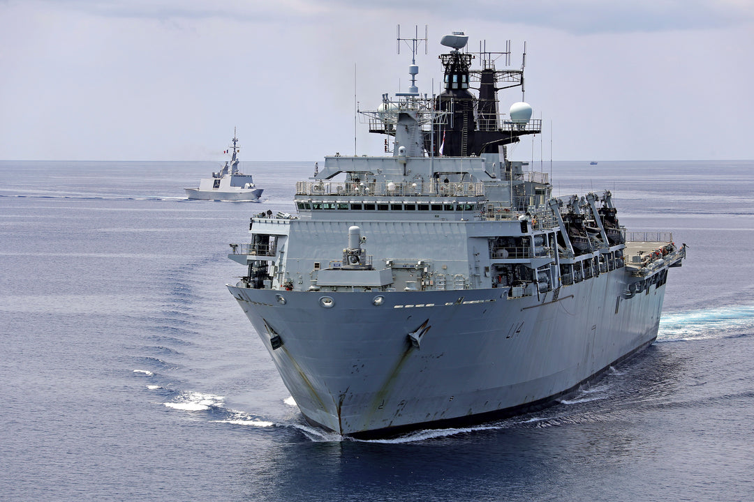 HMS Albion L14 Royal Navy Albion Class amphibious ship Photo Print or Framed Print - Hampshire Prints