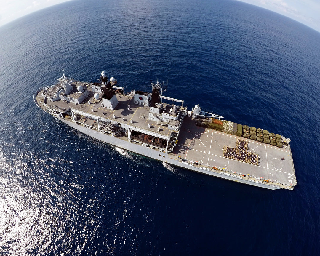 HMS Albion L14 Royal Navy Albion Class amphibious ship Photo Print or Framed Print - Hampshire Prints