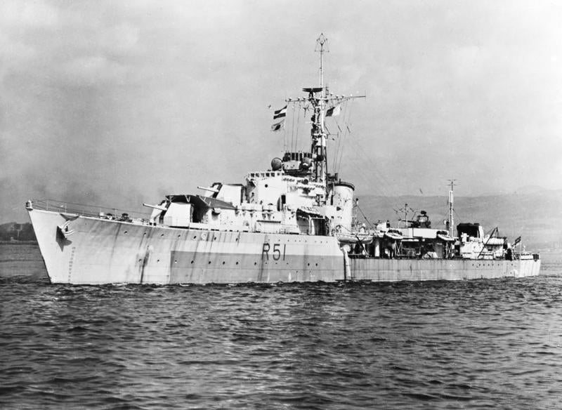 HMS Chevron R51 Royal Navy C class destroyer Photo Print or Framed Print - Hampshire Prints