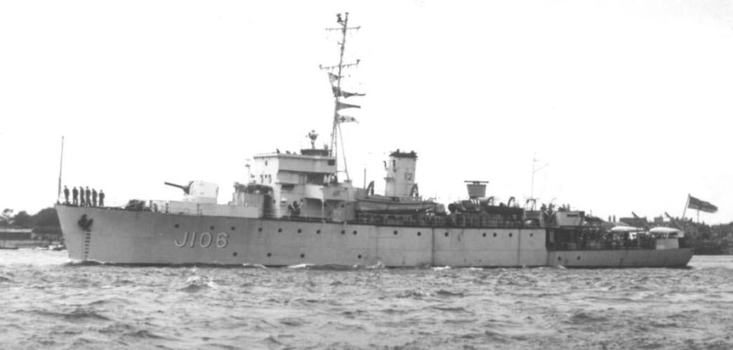 HMS Acute J106 Royal Navy Algerine class minesweeper Photo Print or Framed Print - Hampshire Prints