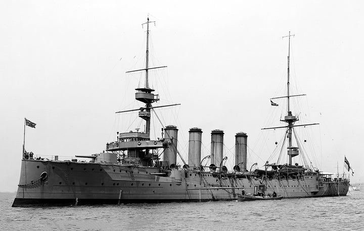 HMS Argyll (1904) Royal Navy Devonshire class armoured cruiser Photo Print or Framed Print - Hampshire Prints