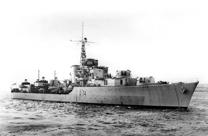 HMS Hogue R74 (D74) Royal Navy Battle class destroyer Photo Print or Framed Print - Hampshire Prints