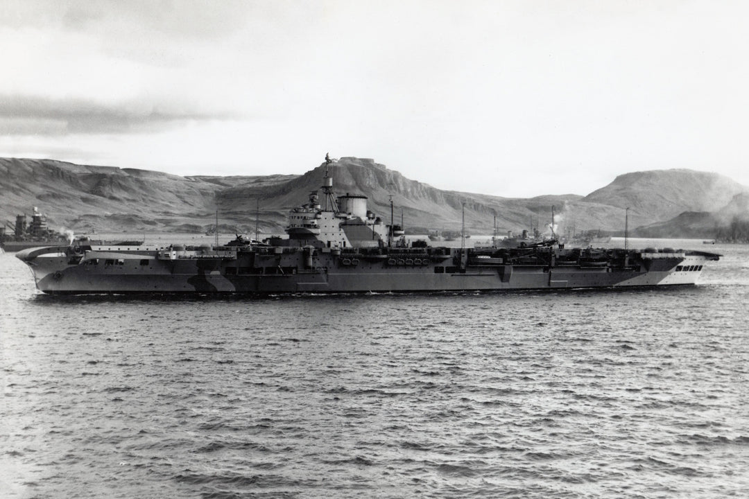 HMS Victorious R38 Royal Navy Illustrious class Aircraft Carrier Photo Print or Framed Print - Hampshire Prints