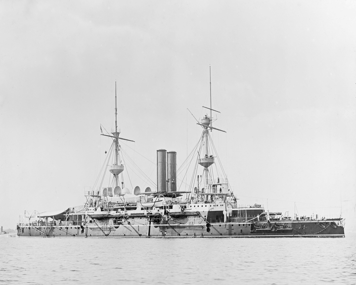 HMS Hood Royal Navy Royal Sovereign class pre dreadnought battleship Photo Print or Framed Print - Hampshire Prints