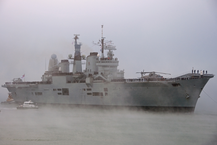 HMS Ark Royal R07 Royal Navy Invincible class aircraft carrier Photo Print or Framed Print - Hampshire Prints