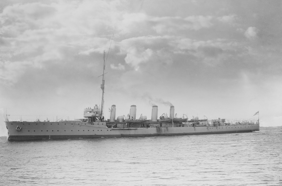 HMS Attentive (1904) Royal Navy Adventure class scout cruiser Photo Print or Framed Photo Print - Hampshire Prints