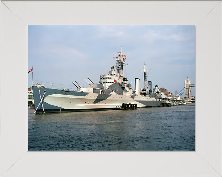 HMS Belfast C35 Royal Navy Town class light cruiser Photo Print or Framed Print - Hampshire Prints