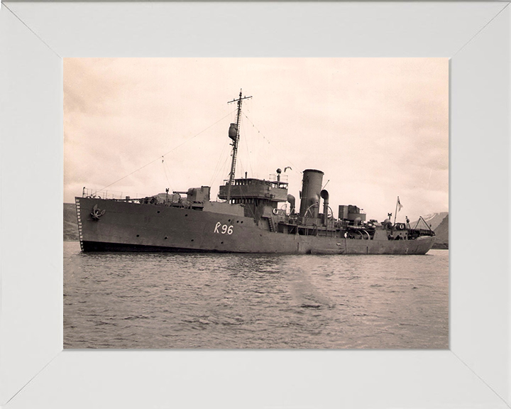 HMS Aubrietia K96 Royal Navy Flower class corvette Photo Print or Framed Print - Hampshire Prints