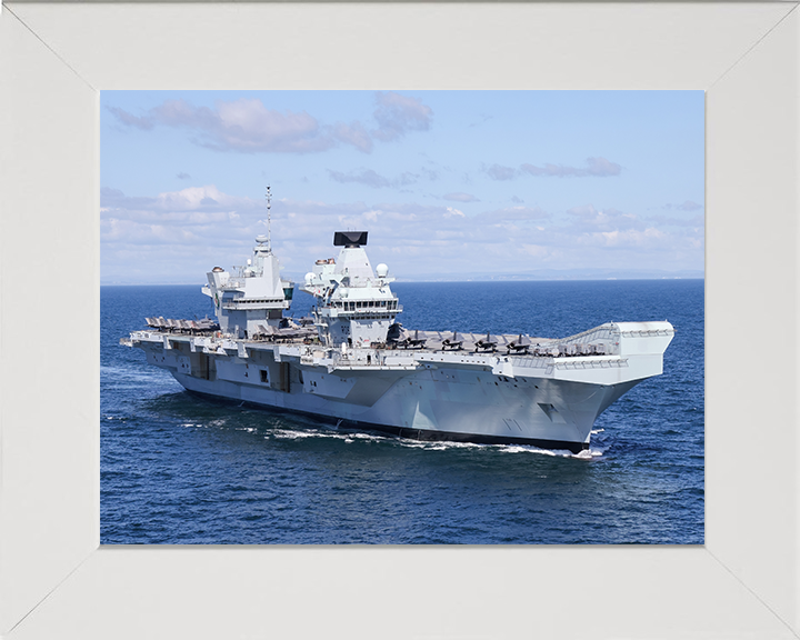 HMS Queen Elizabeth R08 Royal Navy Queen Elizabeth Class Aircraft Carrier Photo Print or Framed Print - Hampshire Prints