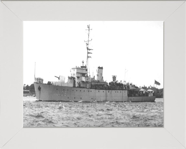 HMS Acute J106 Royal Navy Algerine class minesweeper Photo Print or Framed Print - Hampshire Prints