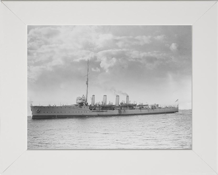 HMS Attentive (1904) Royal Navy Adventure class scout cruiser Photo Print or Framed Photo Print - Hampshire Prints