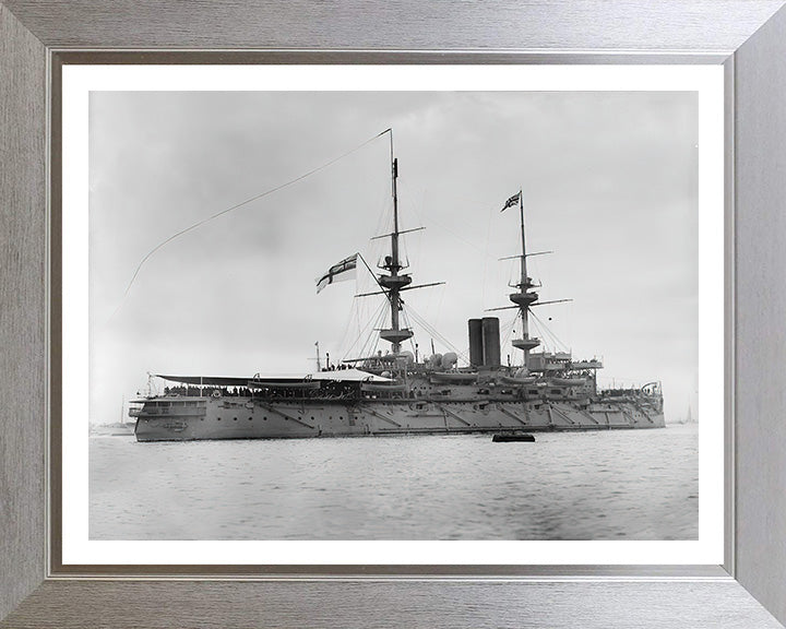HMS Caesar Royal Navy Majestic class pre dreadnought battleship Photo Print or Framed Print - Hampshire Prints