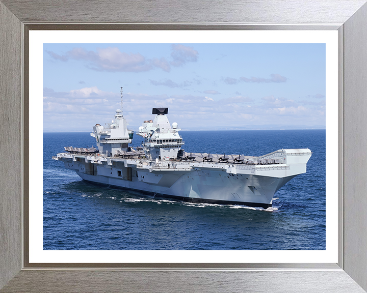HMS Queen Elizabeth R08 Royal Navy Queen Elizabeth Class Aircraft Carrier Photo Print or Framed Print - Hampshire Prints