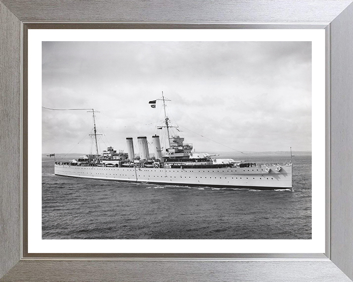 HMS Cornwall (56) Royal Navy County class heavy cruiser Photo Print or Framed Print - Hampshire Prints