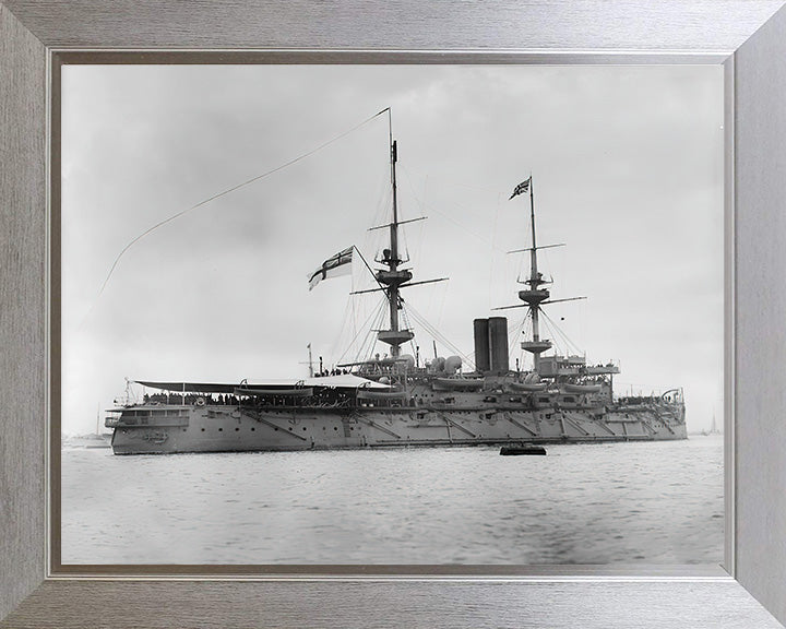 HMS Caesar Royal Navy Majestic class pre dreadnought battleship Photo Print or Framed Print - Hampshire Prints