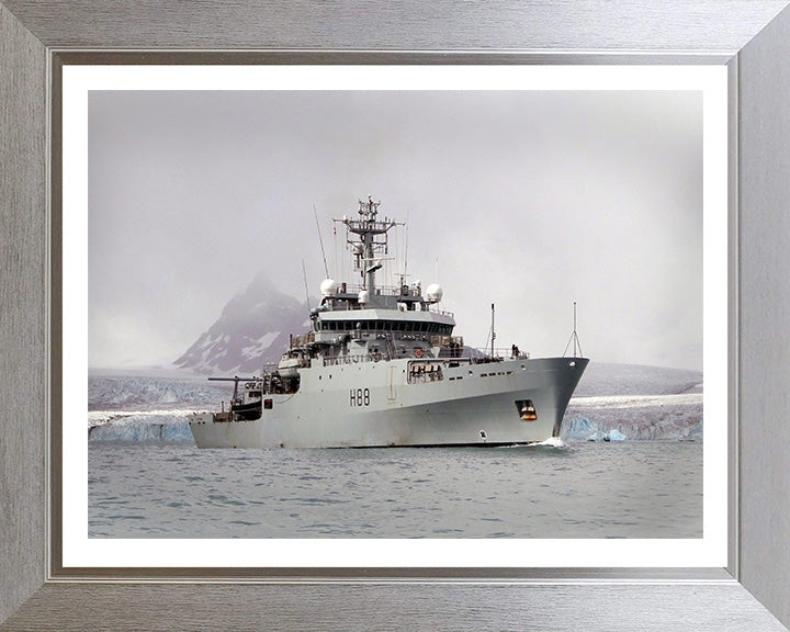 HMS Enterprise H88 Royal Navy hydrographic survey vessel Photo Print or Framed Print - Hampshire Prints