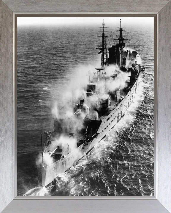 HMS Cumberland (57) Royal Navy County class heavy cruiser Photo Print or Framed Print - Hampshire Prints