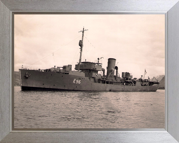 HMS Aubrietia K96 Royal Navy Flower class corvette Photo Print or Framed Print - Hampshire Prints