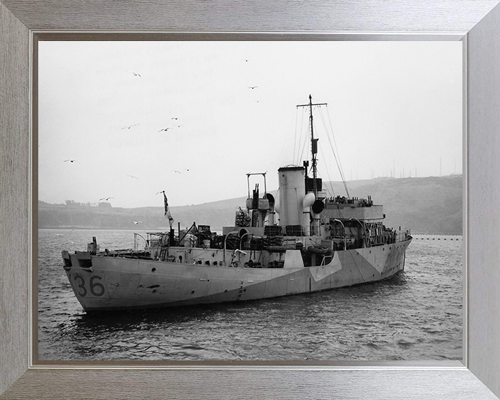 HMS Clematis K36 Royal Navy Flower class corvette Photo Print or Framed Print - Hampshire Prints