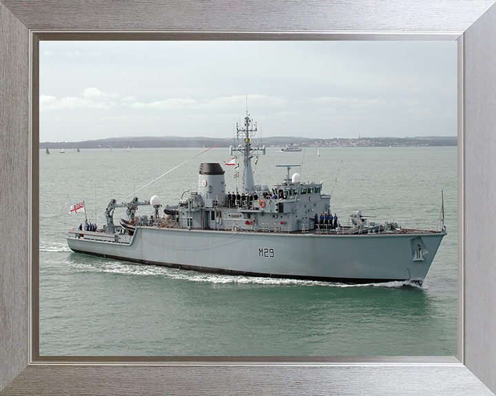 HMS Brecon M29 Royal Navy Hunt class mine countermeasures vessel Photo Print or Framed Print - Hampshire Prints