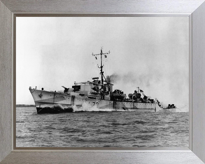 HMS Brissenden L79 Royal Navy Hunt class escort destroyer Photo Print or Framed Print - Hampshire Prints