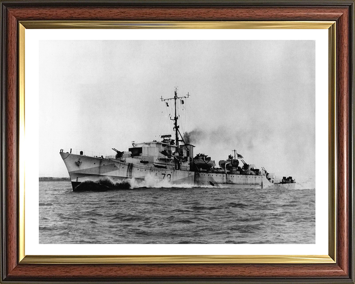 HMS Brissenden L79 Royal Navy Hunt class escort destroyer Photo Print or Framed Print - Hampshire Prints