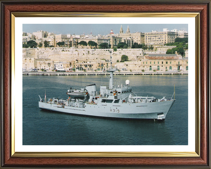 HMS Beagle H319 (A319) Royal Navy Bulldog class ship Photo Print or Framed Print - Hampshire Prints