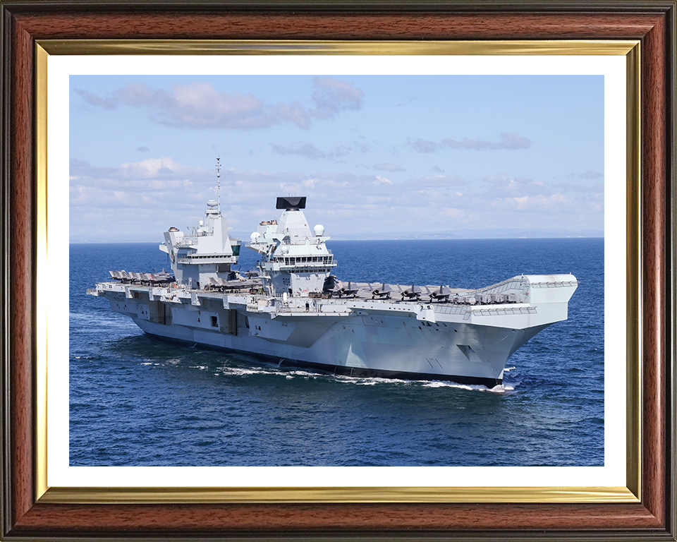 HMS Queen Elizabeth R08 Royal Navy Queen Elizabeth Class Aircraft Carrier Photo Print or Framed Print - Hampshire Prints