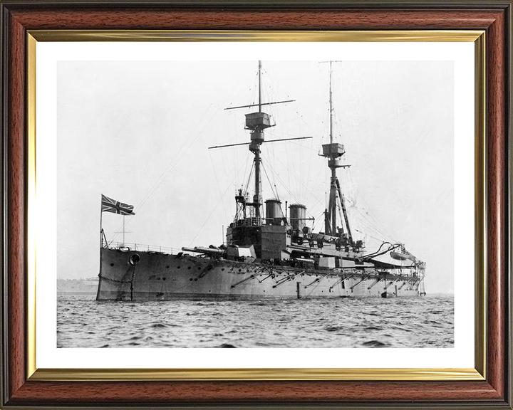 HMS Agamemnon (1906) Royal Navy Lord Nelson class pre dreadnought battleship Photo Print or Framed Print - Hampshire Prints