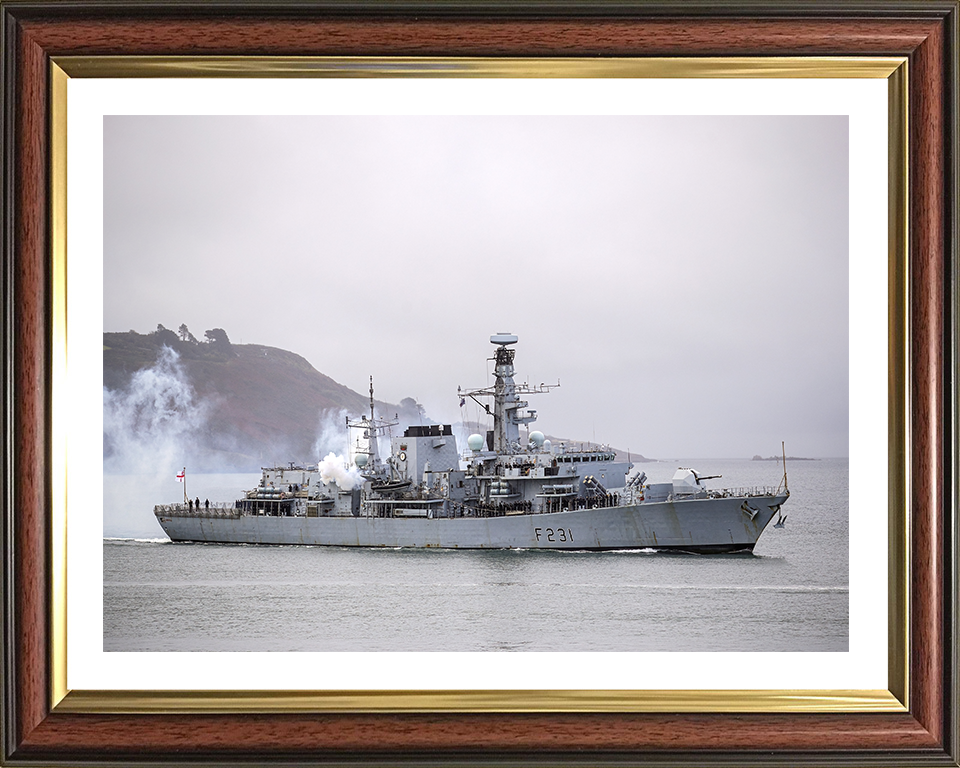 HMS Argyll F231 Royal Navy type 23 Frigate Photo Print or Framed Print - Hampshire Prints