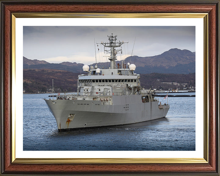 HMS Enterprise H88 Royal Navy hydrographic survey vessel Photo Print or Framed Print - Hampshire Prints