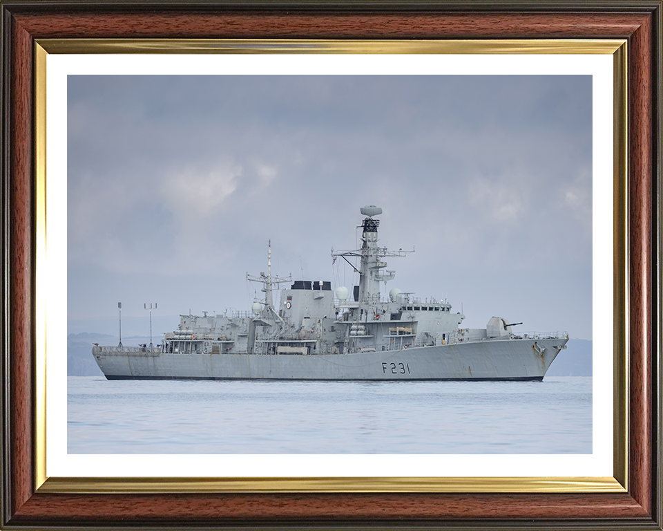 HMS Argyll F231 Royal Navy type 23 Frigate Photo Print or Framed Print - Hampshire Prints