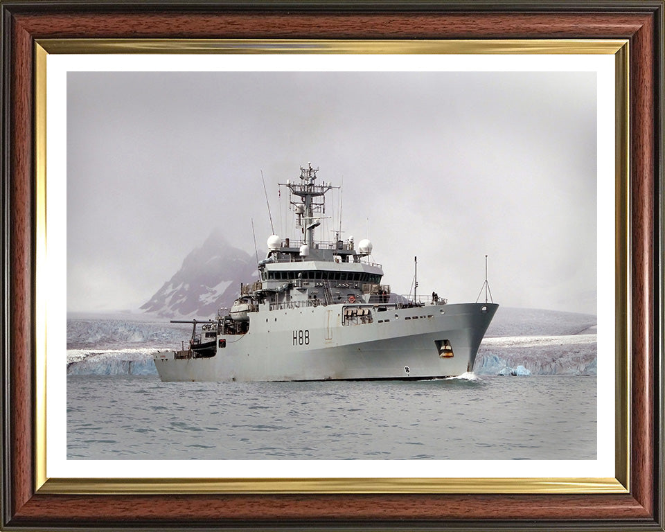 HMS Enterprise H88 Royal Navy hydrographic survey vessel Photo Print or Framed Print - Hampshire Prints