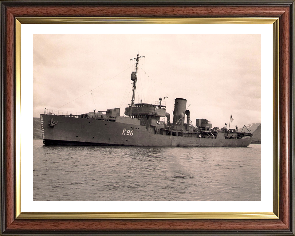 HMS Aubrietia K96 Royal Navy Flower class corvette Photo Print or Framed Print - Hampshire Prints