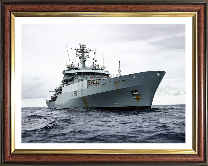 HMS Enterprise H88 Royal Navy hydrographic survey vessel Photo Print or Framed Print - Hampshire Prints