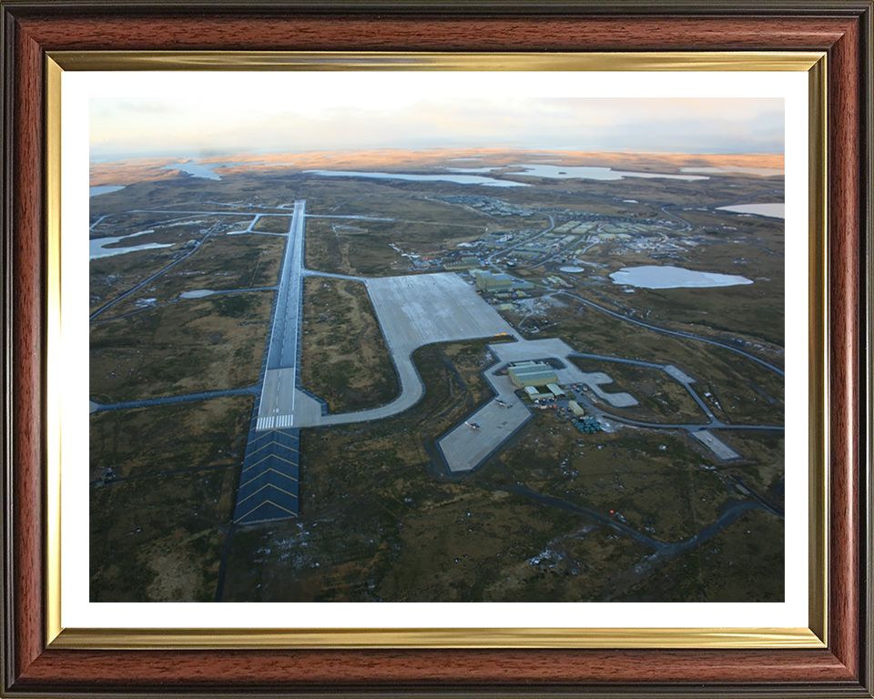 RAF Mount Pleasant Airport Falkland Islands Aerial Photo Print or Framed Photo Print - Hampshire Prints